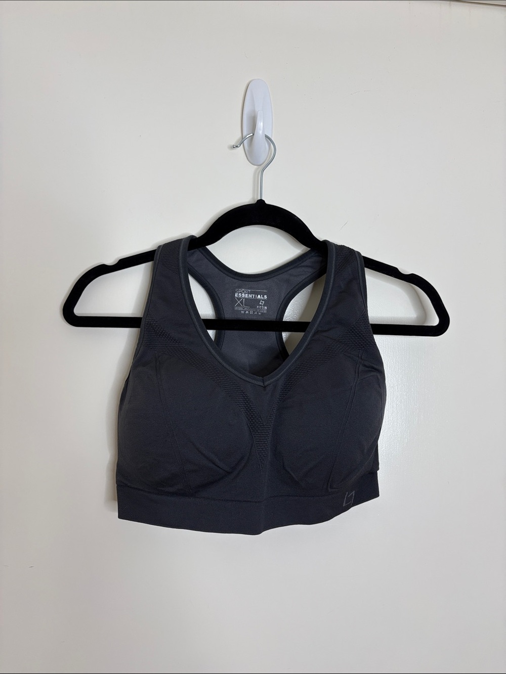High-Support Racerback Sports Bra - Charcoal